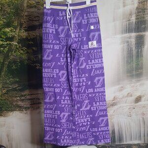 New! NBA Team Los Angeles Lakers Womens Large purple sweatpants joggers